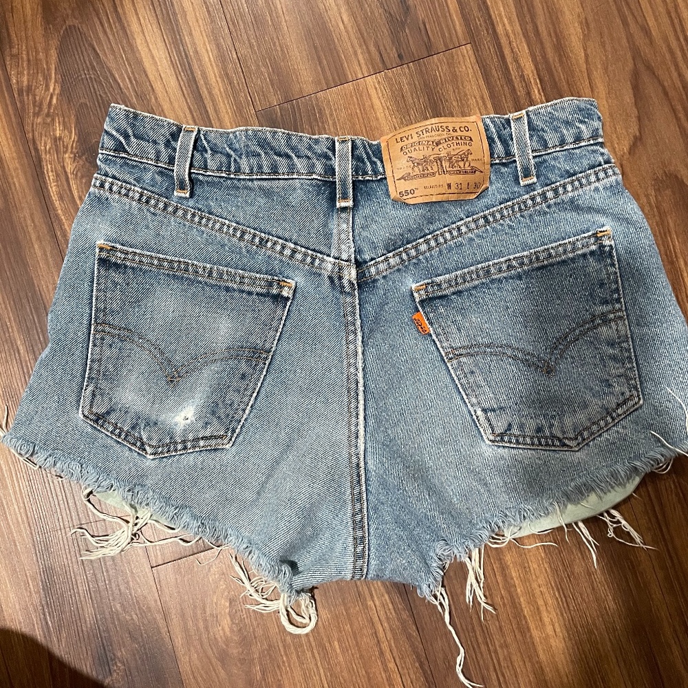 Vintage Levi’s Distressed High Waisted Jean Shorts